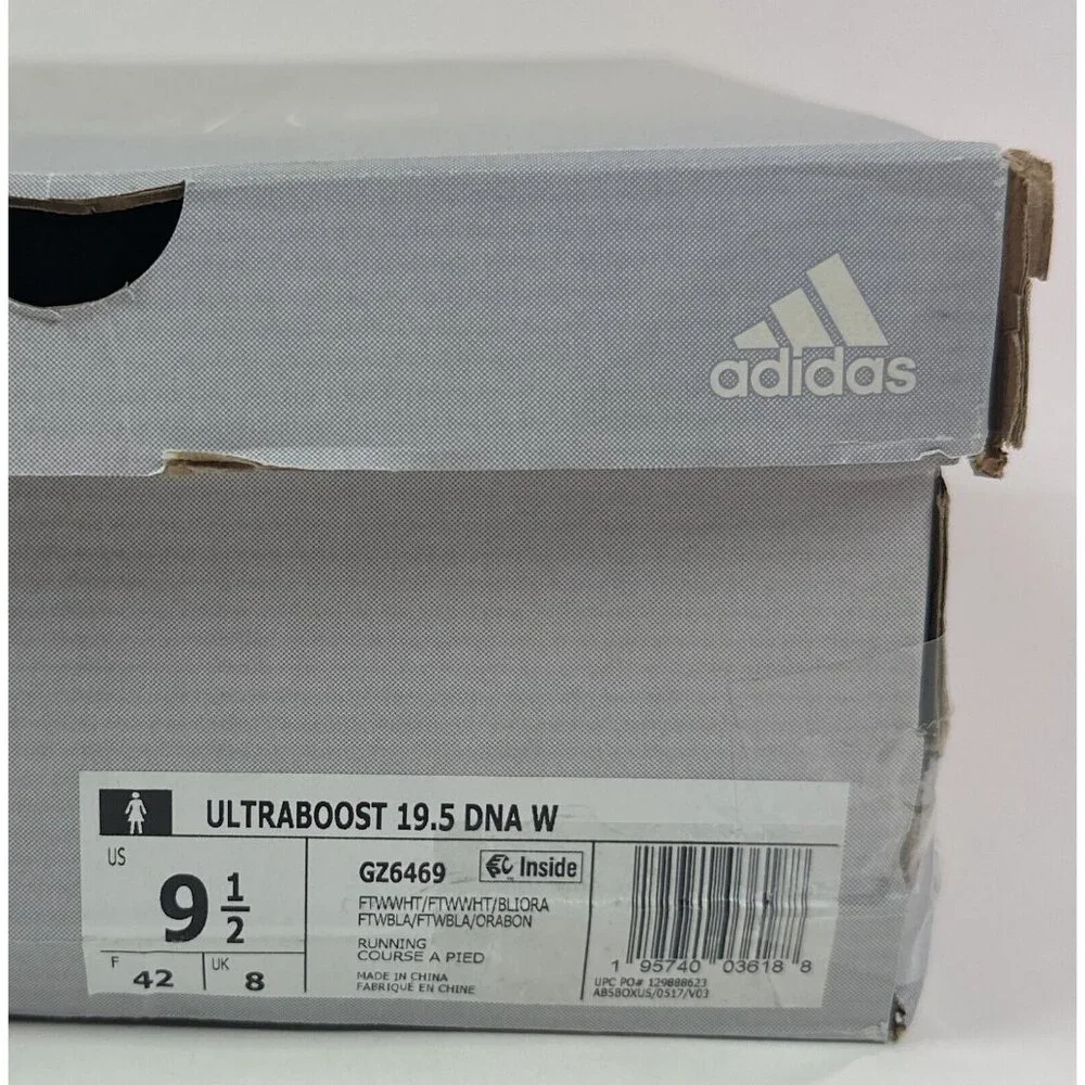 Adidas Ultraboost 19.5 DNA Womens 10 White Orange Running Shoes Sneakers GZ6469 - Picture 9 of 9